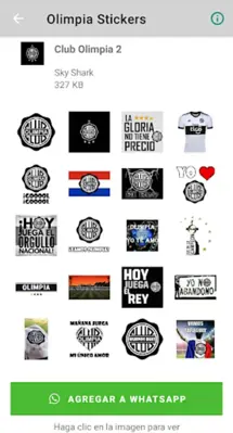 Olimpia Stickers android App screenshot 0